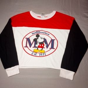 Mickey Mouse Long Sleeve Disneyland Crop Top / Shirt